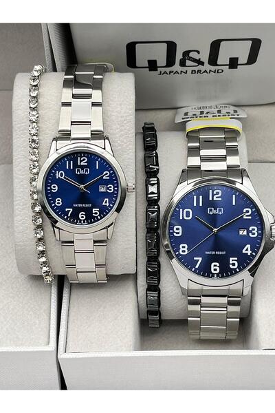 Q&Q Takvimli Erkek Kadın Kombin Takım Set Sevgili Kol Saati-SU YOLU VE DOĞAL ...