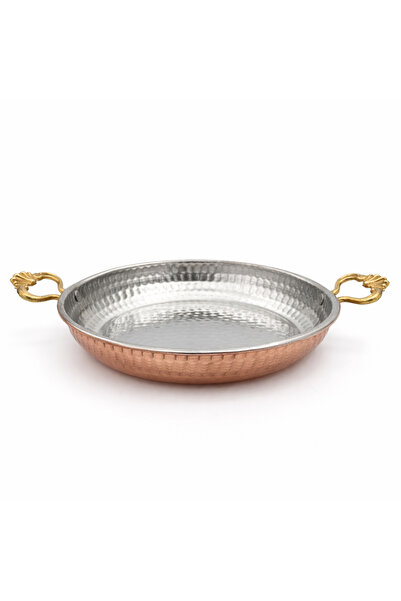 ZÜMHA 20 cm Thick Copper Pan Durable Body Distributes Heat Evenly