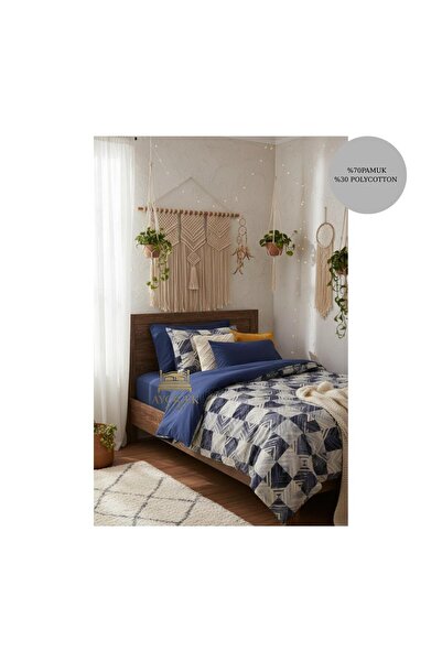 ayçiçek home Single Bedding Set 100/200 Fitted Sheet Quilt Size 140/210 Custo...