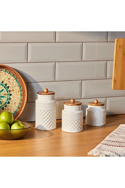 AyrStore Lattice 3'lü Seramik Baharat Takımı