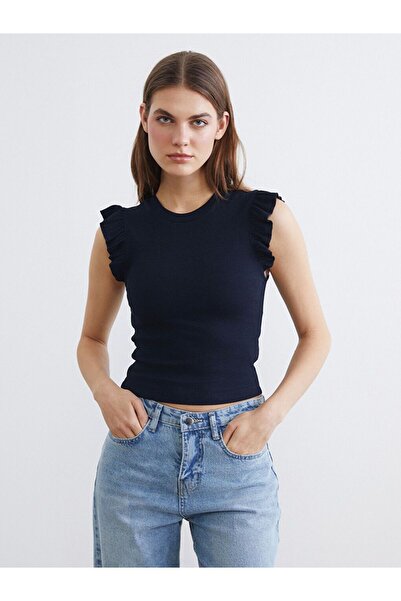 LC Waikiki Crew Neck Ruffled Women's Tank Top