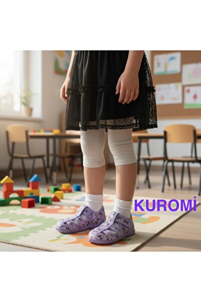 JOJO KIDS kız çocuk yumuşak ve esnek , sandalet panduf , kaymaz taban , ortop...