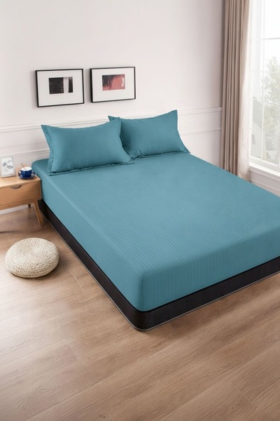 Casa Pucioasa Bed cover with elastic + 2 pillowcases, 180x200 cm, cotton dama...