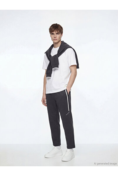 LC Waikiki Özmarka New Season Comfortable Fit Printed Men's Tracksuit Bottom