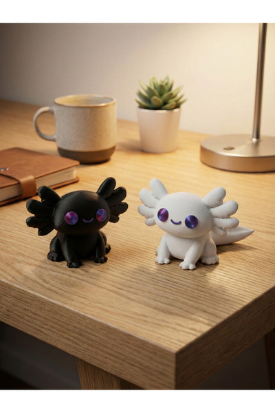 MD Stone&Light 2'li Sevimli Hayvan Axolotl Biblo Figür Seti (renkli gözlü) | ...