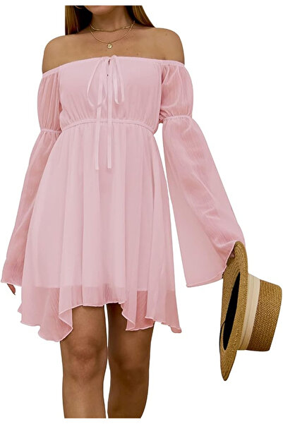 FLYINGWING Breathable chiffon dress, off-shoulder, M