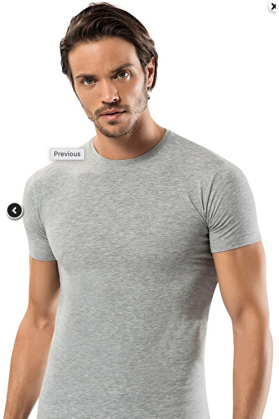 Erdem Men'S, 92% Cotton, 8% Elastane, Slim Fit 3-Pack T-Shirt