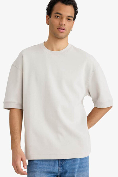 DeFacto Basic Stone Men's T-Shirt B4844Ax/Gr368