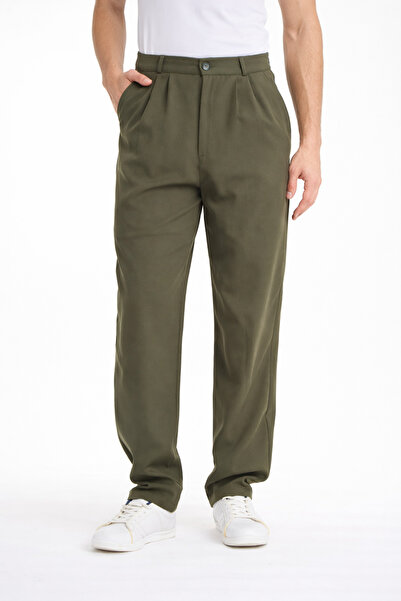 lubiti Men's Draped Flexible Imported Fabric Trousers