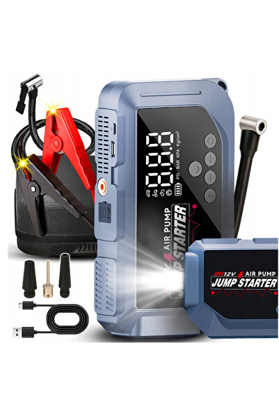 RUGGED 12.000 mAh 12 volt Taşınabilir Akü Takviye ve Dijital Hava Pompası Aci...