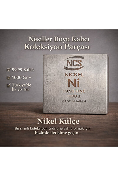 NCS 99.99 Saf Nikel Külçe 1000 gr Koleksiyonerlere Özel Sınırlı Sayıda