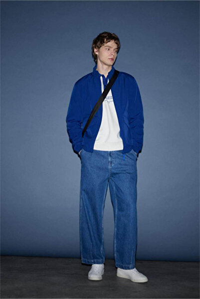 DeFacto Flexible Waisted Barrel Fit Blue Men's Jean Trousers F8997Ax/Nm28