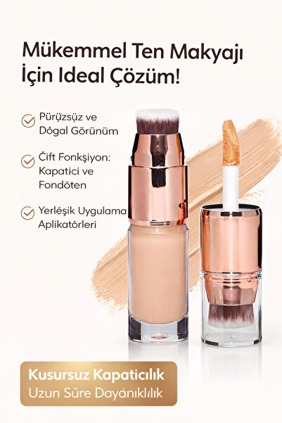 MAQYA KOZMETİK Yüksek Kapatıcı Fondöten/Kapatıcı-Çift Fonksiyonlu Fondöten Fı...