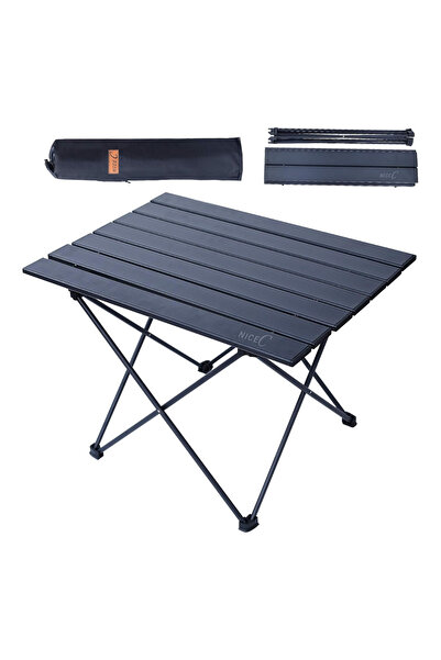 OKAE Mini folding camping table, black, 40x55cm, very lightweight, ideal for ...