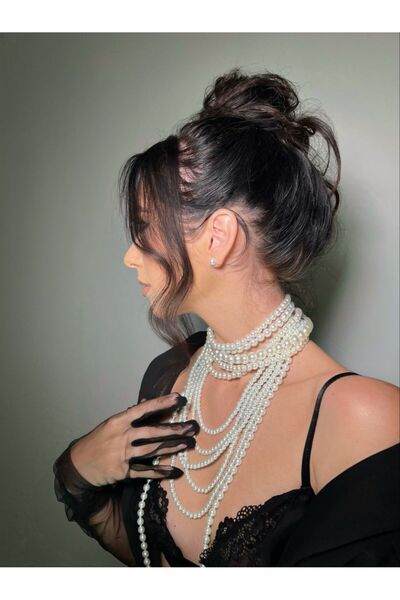 Ravinity Çoklu İnci Kolye, Özel Tasarım Çok Sıralı İncili Kolye