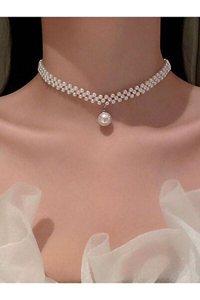 Ravinity İncili Choker Kolye, İnci Boncuk Tasma Kolye