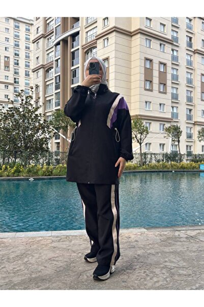 Wovi Moda Women's Hijab Tracksuit Set & Top and Bottom Set