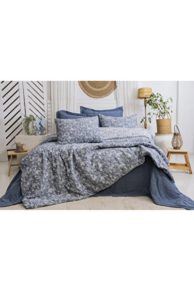 Şaheser Home Collection طقم غطاء لحاف من قماش الجاكار والموسلين من ريبل |   خ...