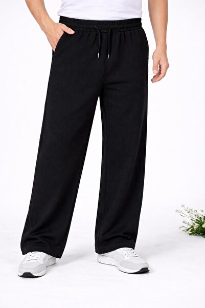 golden toptan Men's Straight-Leg Black Sweatpants