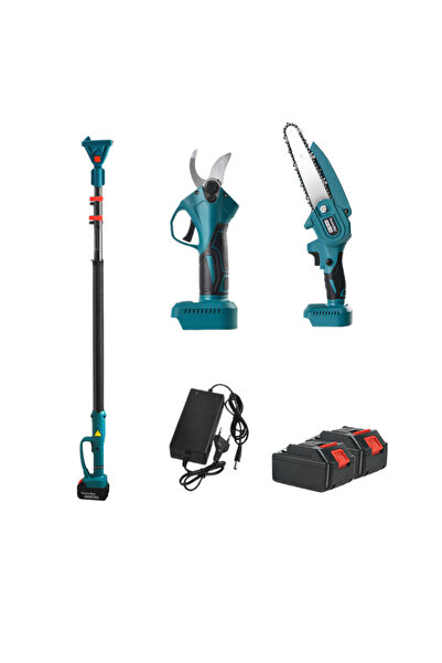 Smart Professional Set Electric Pruner + Mini Chainsaw 6” for Gardening – 48 ...