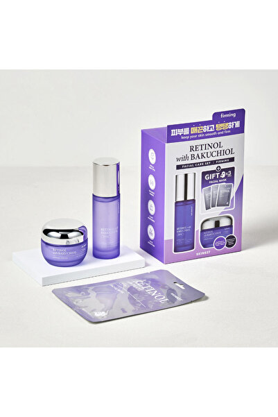 SKIN627 Set Îngrijire Față cu Retinol & Bakuchiol – Cremă, Ser și 3 Măști Ant...