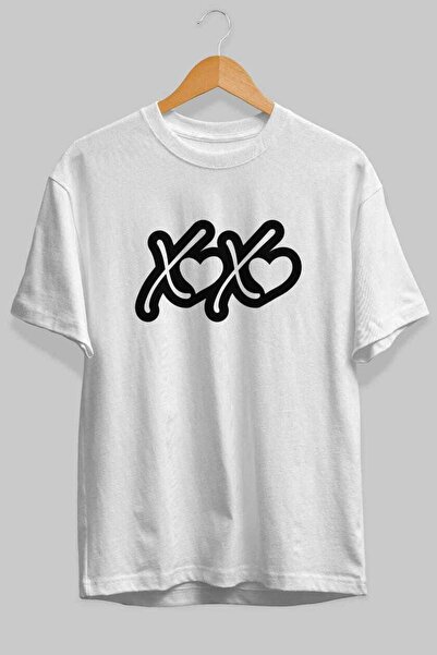 Ankhises xoxo Μπλουζάκι με στάμπα στο μπροστινό μέρος της καρδιάς, λευκό, ove...