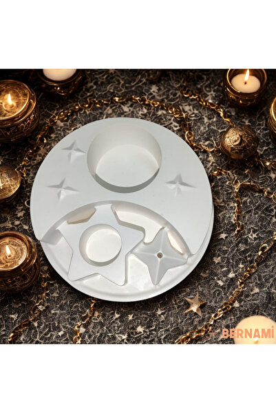 Bernami Yıldız ve Ay Tütsülük Mumluk – Pinterest Dekoratif Yıldız ve Ay Tütsü...