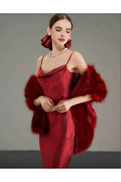 LA VIOR STYLE LA VİOR KADIN OMUZLUK ŞIK KÜRK/ŞAL