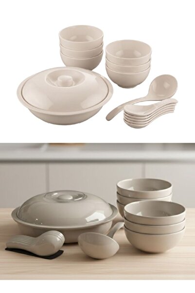 Premium طقم عشاء كامل من السيراميك الأبيض، يتضمن أطباق وملاعق وصحن