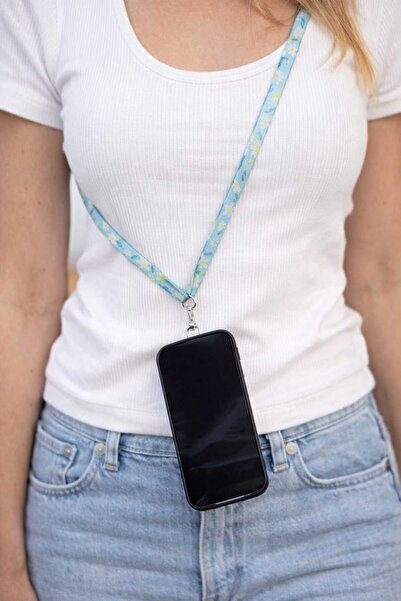 moonparacord Phone Neck Strap Daisy Patterned 70 cm