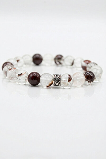 MMİF Natural Phantom Quartz Bracelet – Purification and Energy Stone, 8mm, Tr...
