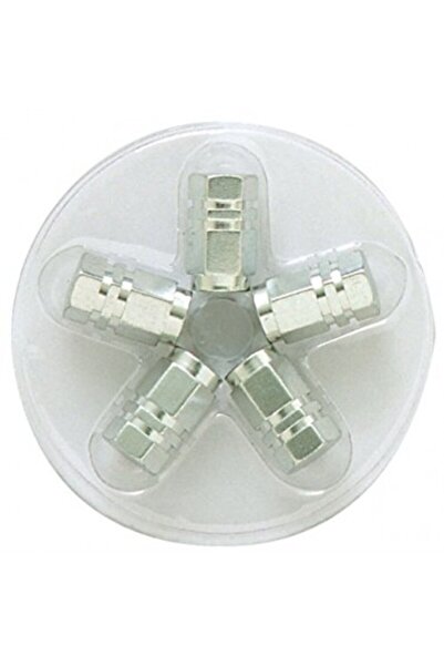 Swiss Drive Αλουμινένια εξαγωνικά καπάκια βαλβίδων τροχών Ασημί