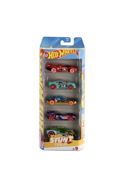 mattel Set de 5 mașini Hot Wheels Stunt Tracks