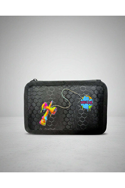 RABELIUM Kendama School Pencil Case – 3 Compartments, 3 Zippers, Sporty Design