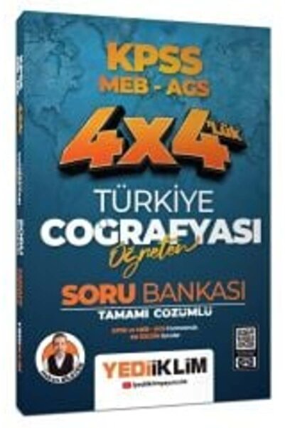Yediiklim Yayınları Yediiklim 2026 KPSS MEB-AGS Türkiye Coğrafyası Öğreten 4x...