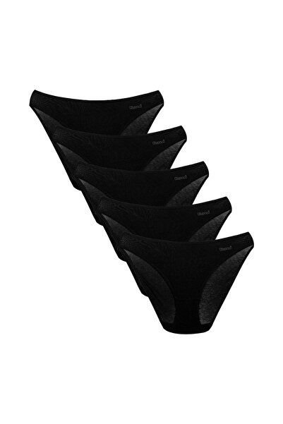 Kom Women's Cotton-Modal Ideal Basic 5-Piece Panties (Socks Are a Gift)