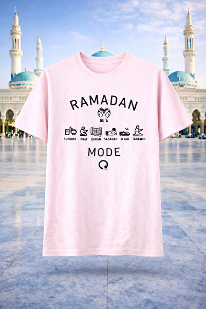 genosha Ramadan Bayram Printed T-Shirt T-Shirt Oversize 100% Cotton Comfortab...