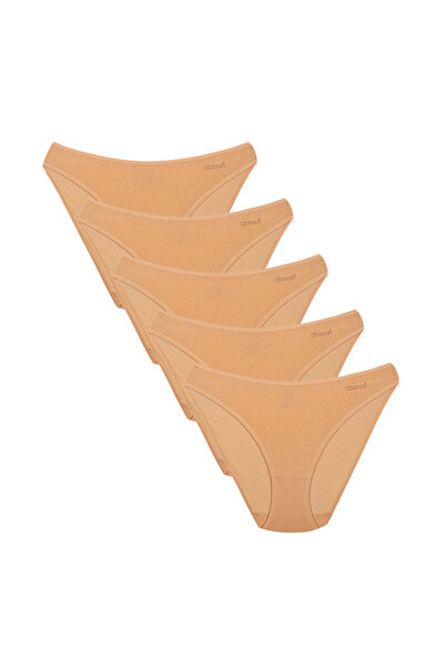 Kom Women's Cotton-Modal Ideal Basic 5-Piece Panties (Socks Are a Gift)