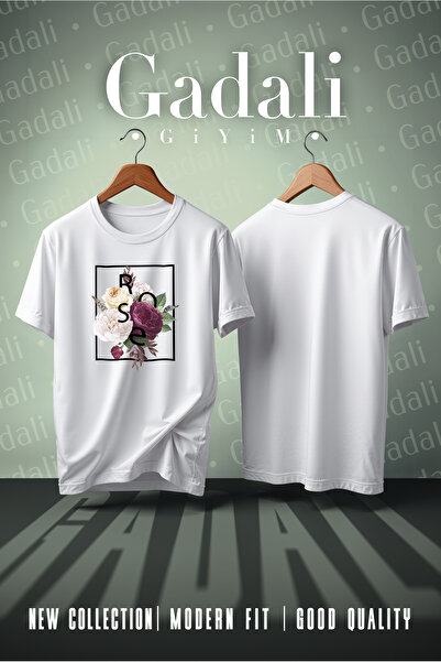 Gadali Unisex Rose Roses Printed T-Shirt