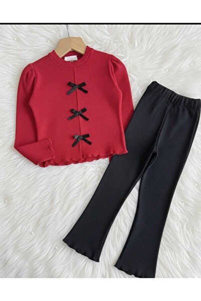 HAVİSA KİDS طقم كاسكورس للفتيات من الموسم الجديد مع فيونكة وحزام سفلي