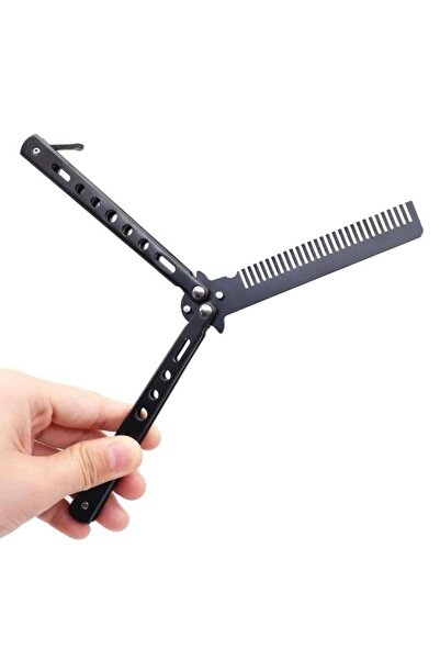 BY NEVSER ®   فرشاة اللحية والشارب من الفولاذ المقاوم للصدأ قابلة للطي باللون...