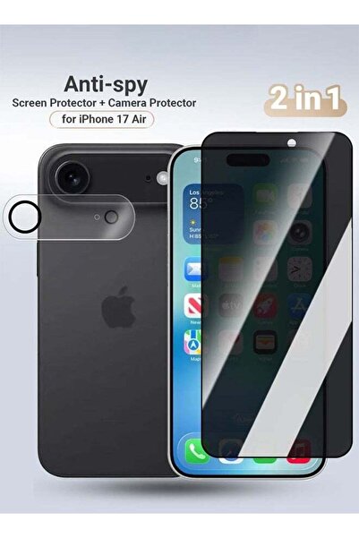 no markte 2 in 1 Privacy Screen Protector with Camera Protector for Apple iPh...