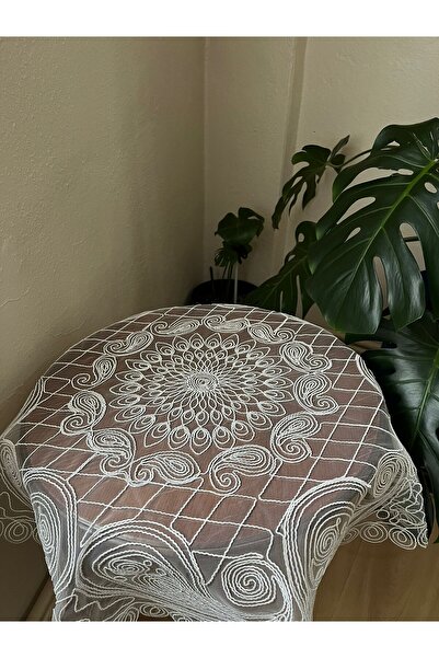 BRL ÇEYİZ HOME Fiskos Tablecloth Tulle Laced Dowry Holder