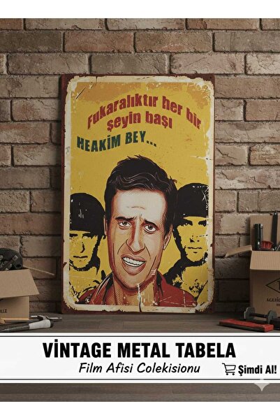 WOHOME Nostaljik Sözler Metal Tablo Serisi - yeşilçam