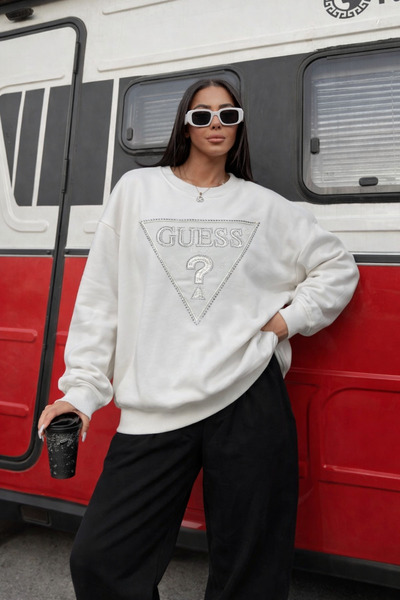 Nursay Oversize Stone-Embellished Sweatshirt