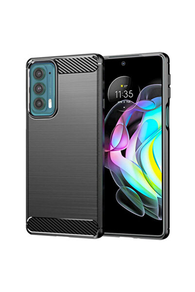 Techsuit Husă din silicon carbon pentru Motorola Edge 20 - Neagră