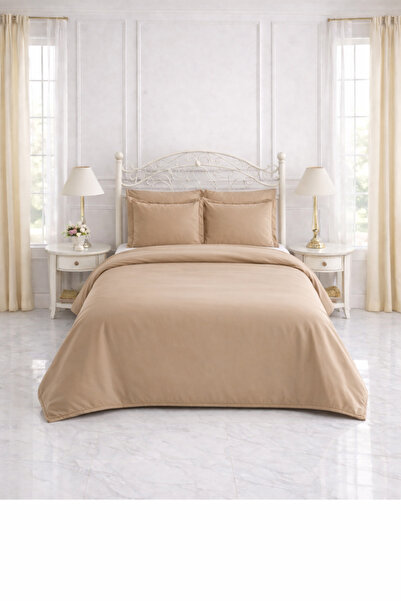 Zarif Home Duvet Cover Set Ranforce Double - Reversible (4-Piece) - Cream - C...