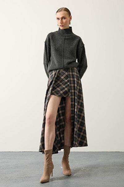 Sorridi Plaid Patterned Mini Design Skirt