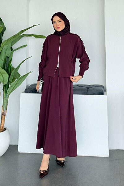 Hazamoda Costum SUDE Gipeli Roșu Claret