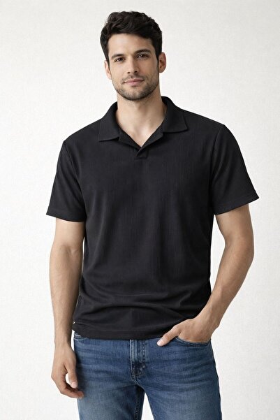 KONSEPT35 Мъжка лятна тениска с поло яка от османска тъкан